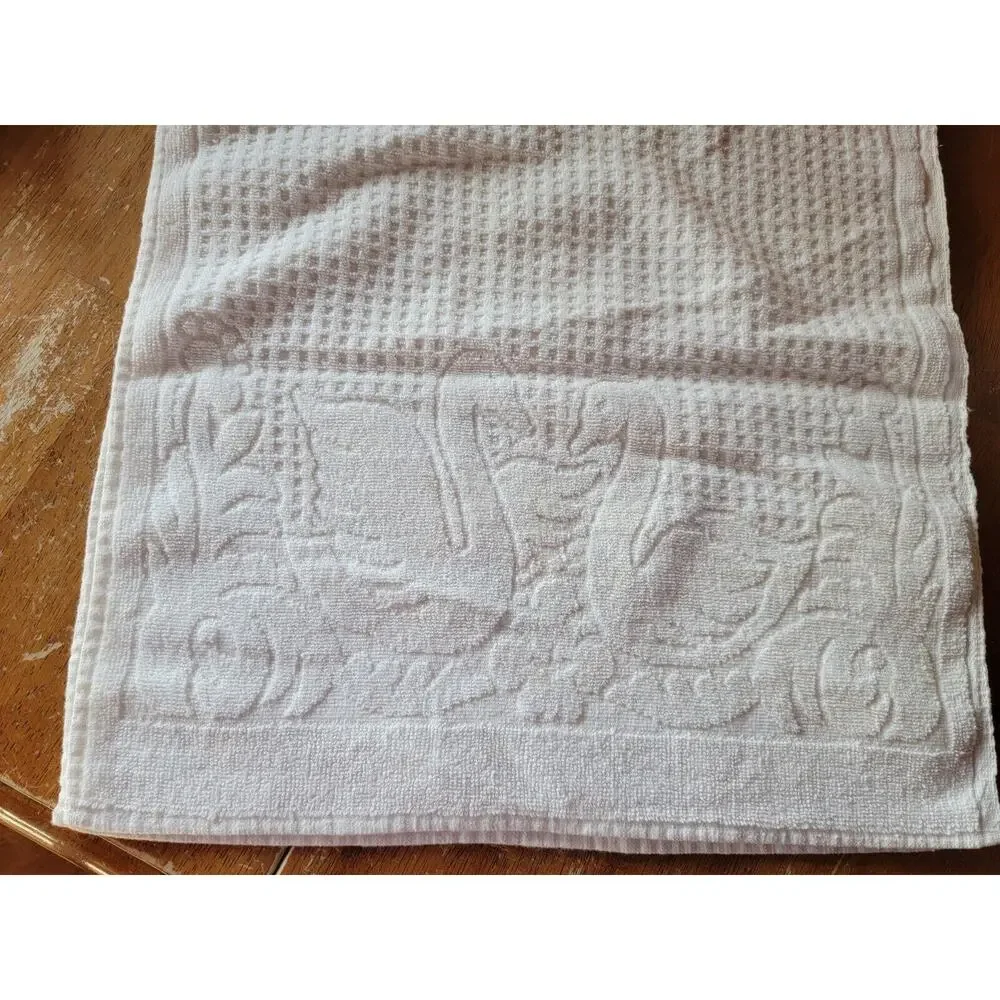 Vintage Hand Towel Embroidered Basket